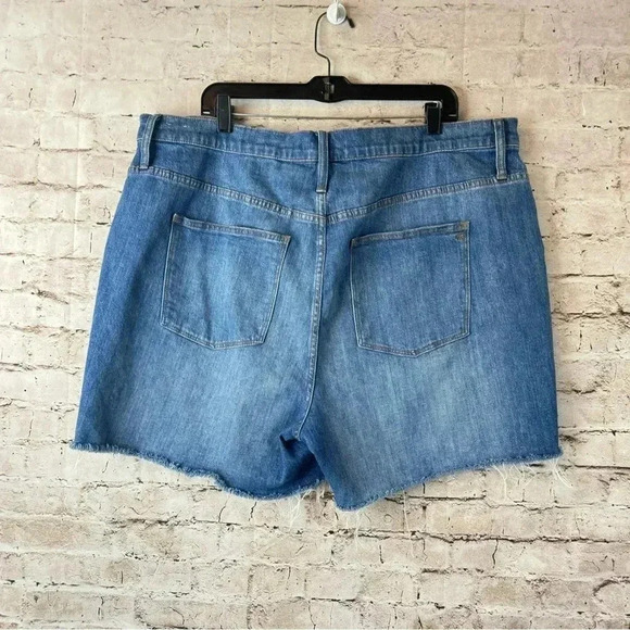 Madewell Womens Size 36 High-Rise Denim Jean Shorts Cut Off Frayed F7019 Stretch - Picture 10 of 11